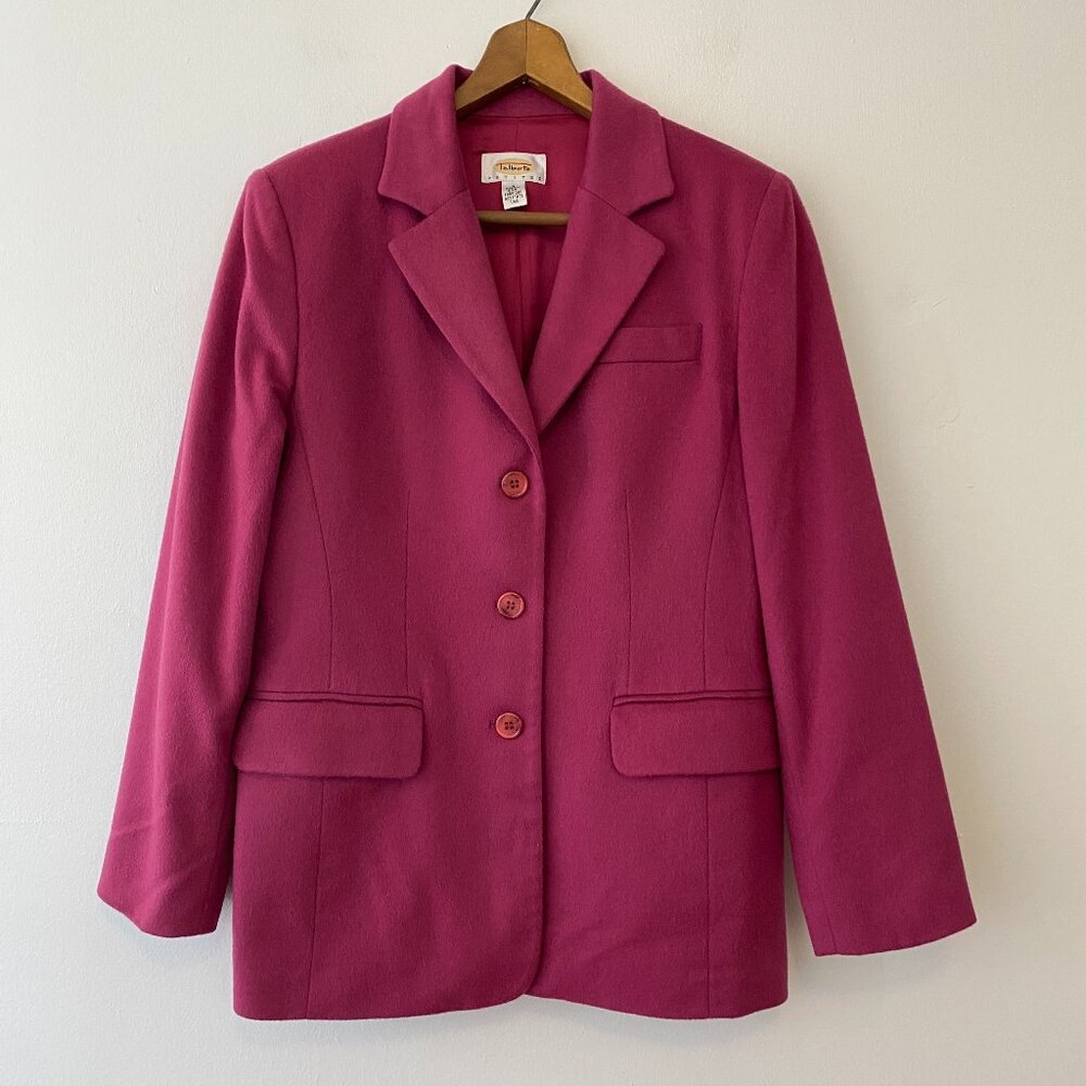 Talbots Pink Cashmere Three Button Blazer Womens 2P Petite